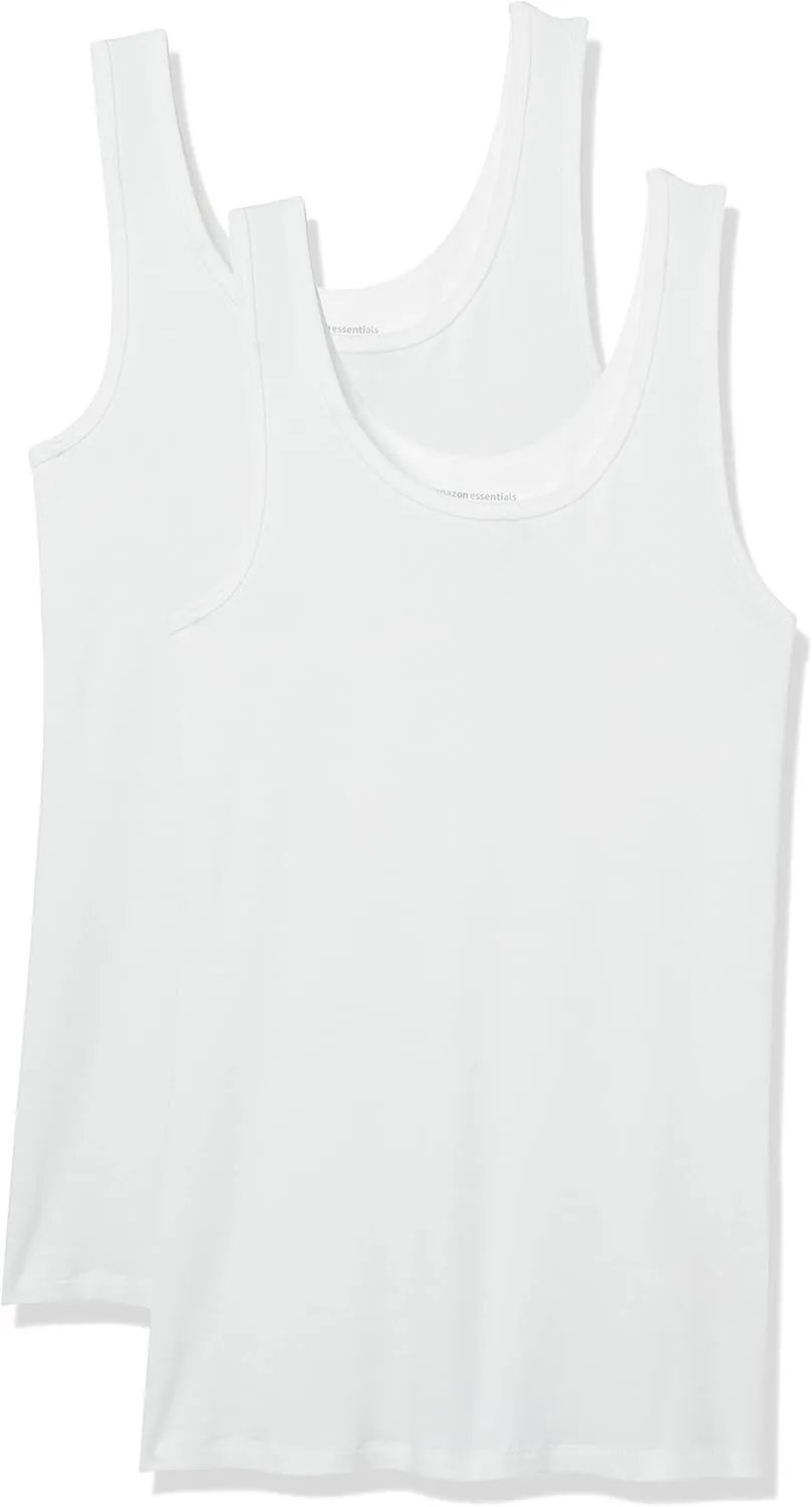 Amazon Essentials Women's Slim-Fit Tank Top, Pack of 2