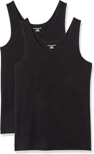 Amazon Essentials Women's Slim-Fit Tank Top, Pack of 2