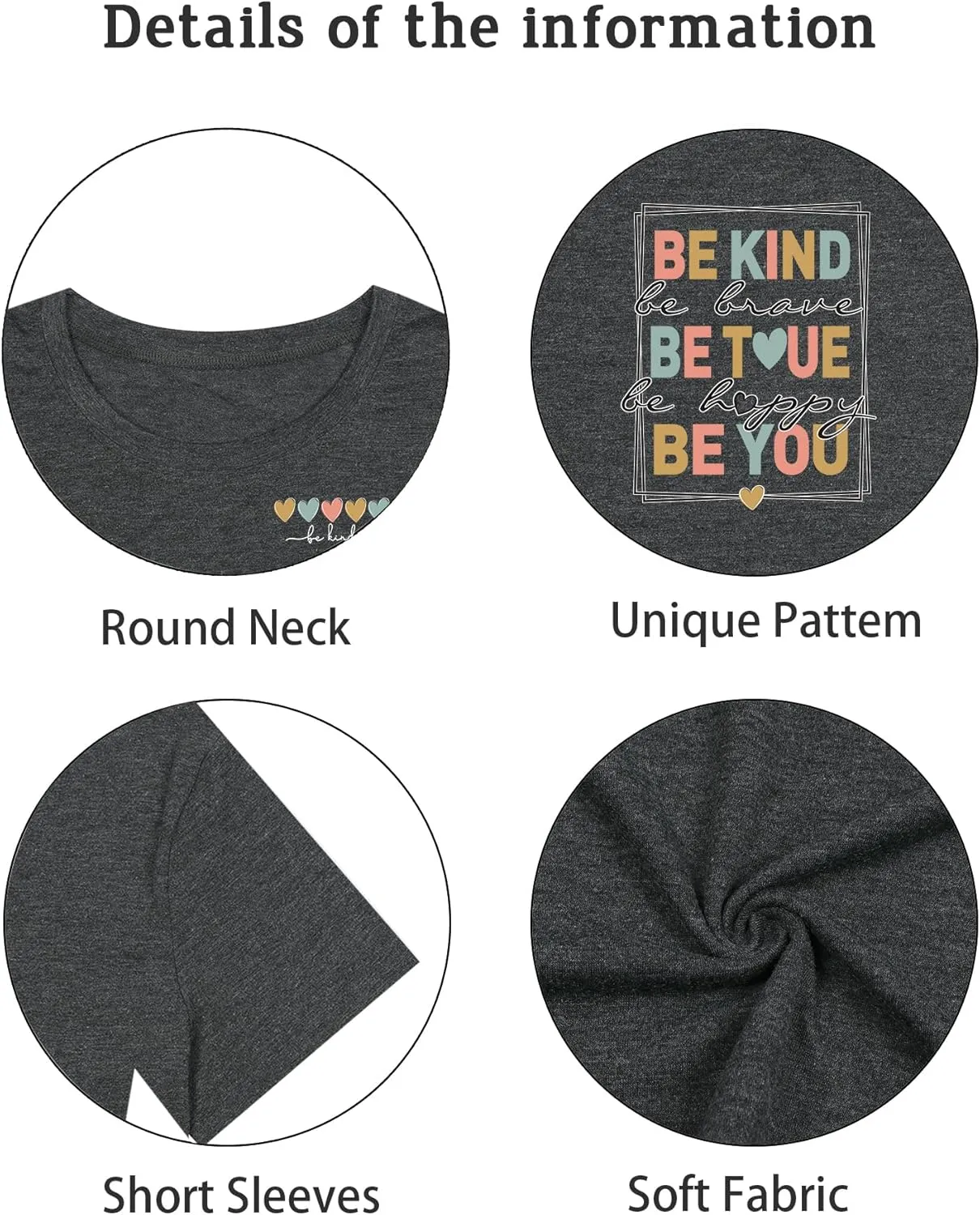 Be Kind Shirt for Women Teacher Kindness Positive Message Tshirt Dandelion Graphic Summer Tee Tops