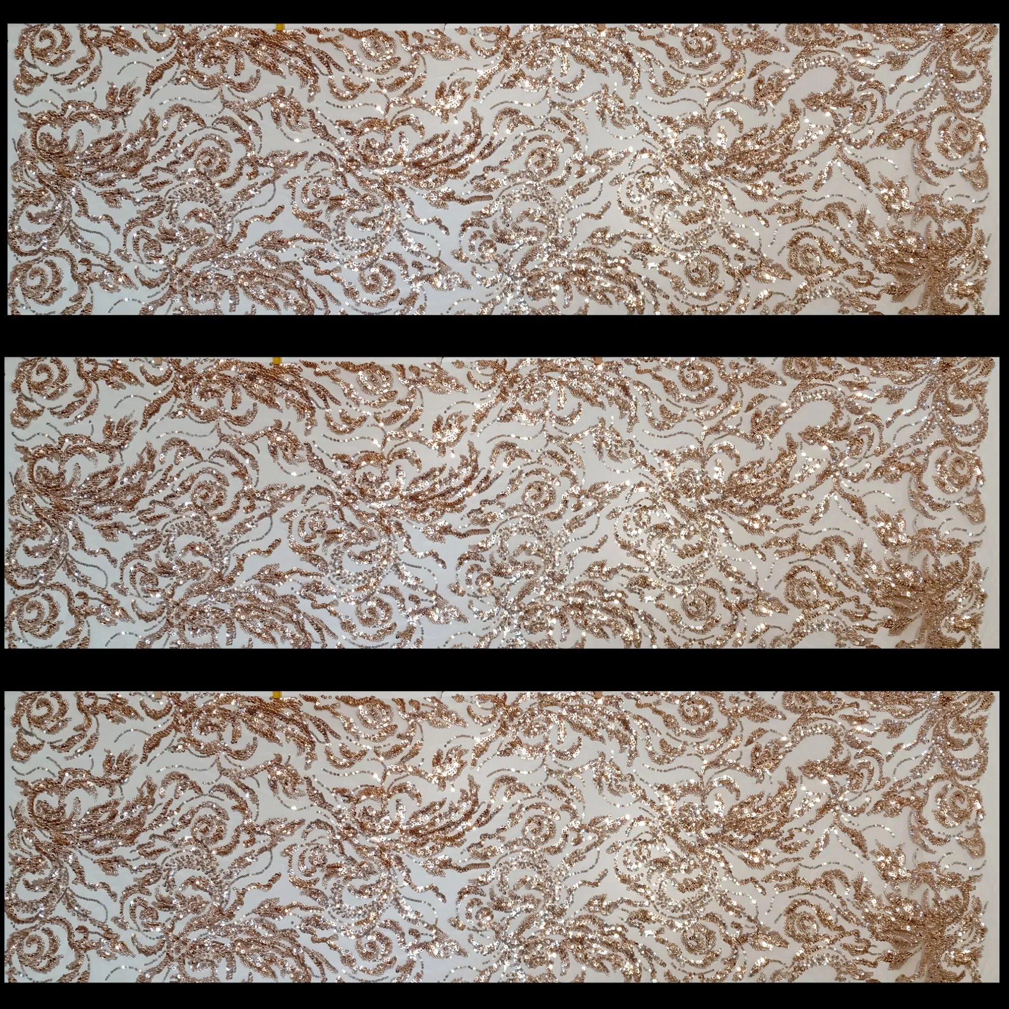 Beaded & Sequined Lace Fabric Embroidered on 100% Polyester Net Mesh | Lace USA - GD-30