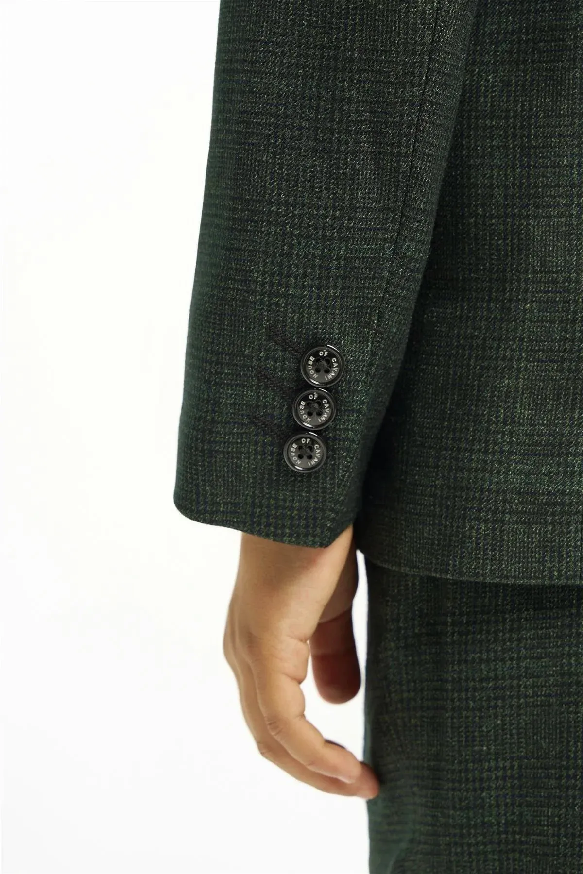 Boys Cavani Tailored Fit Cardi 3 Piece Suit - Olive