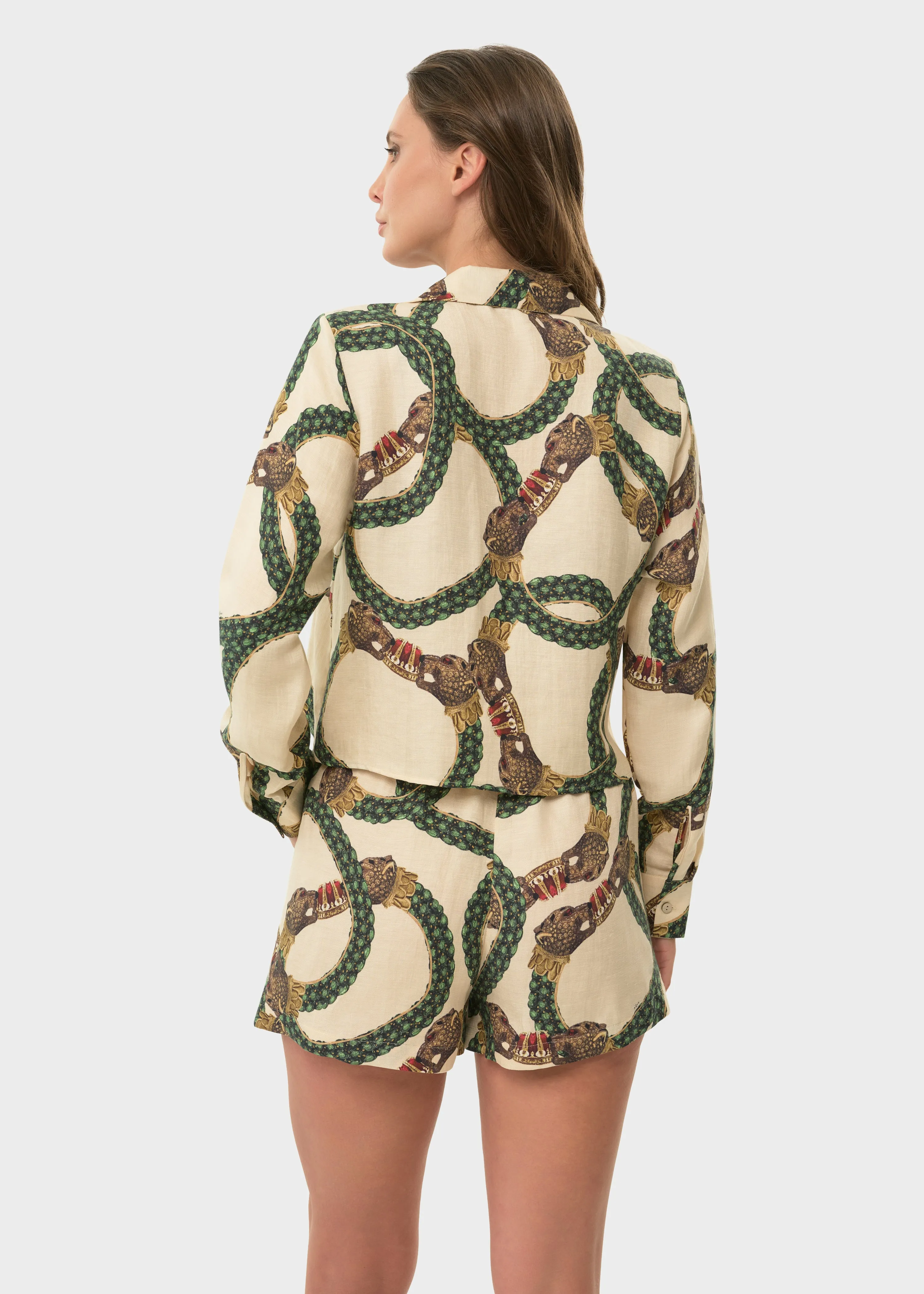 Celine Mystique Cropped Button Down Shirt