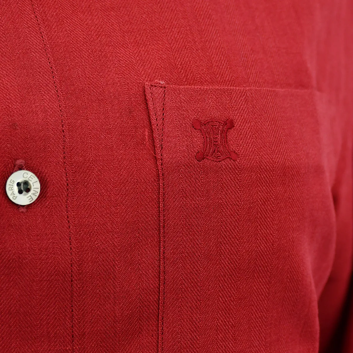 Celine Shirt Blouse Red #M