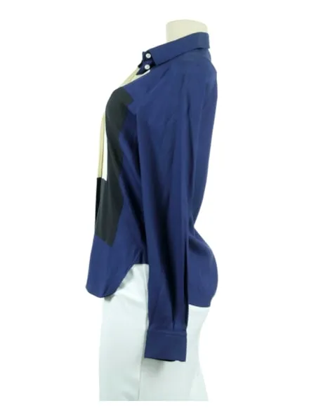 CELINE Silk Button-Up Blouse