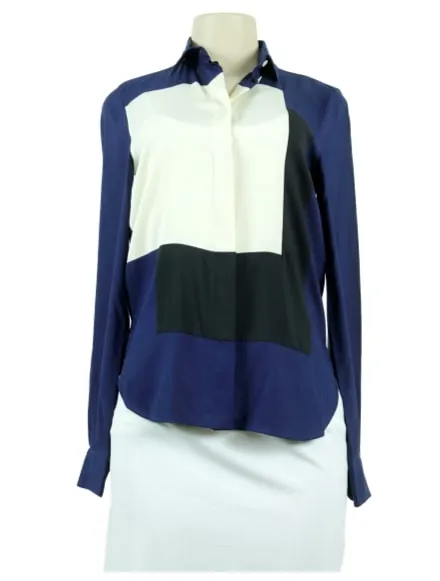 CELINE Silk Button-Up Blouse