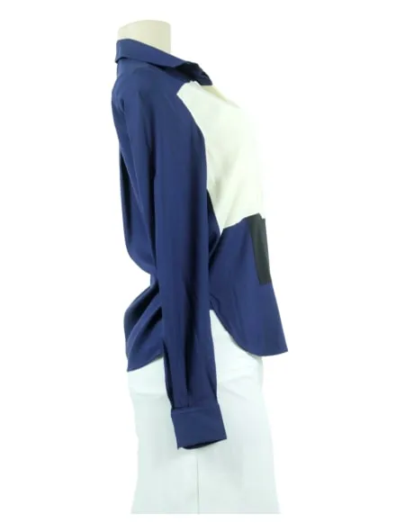 CELINE Silk Button-Up Blouse