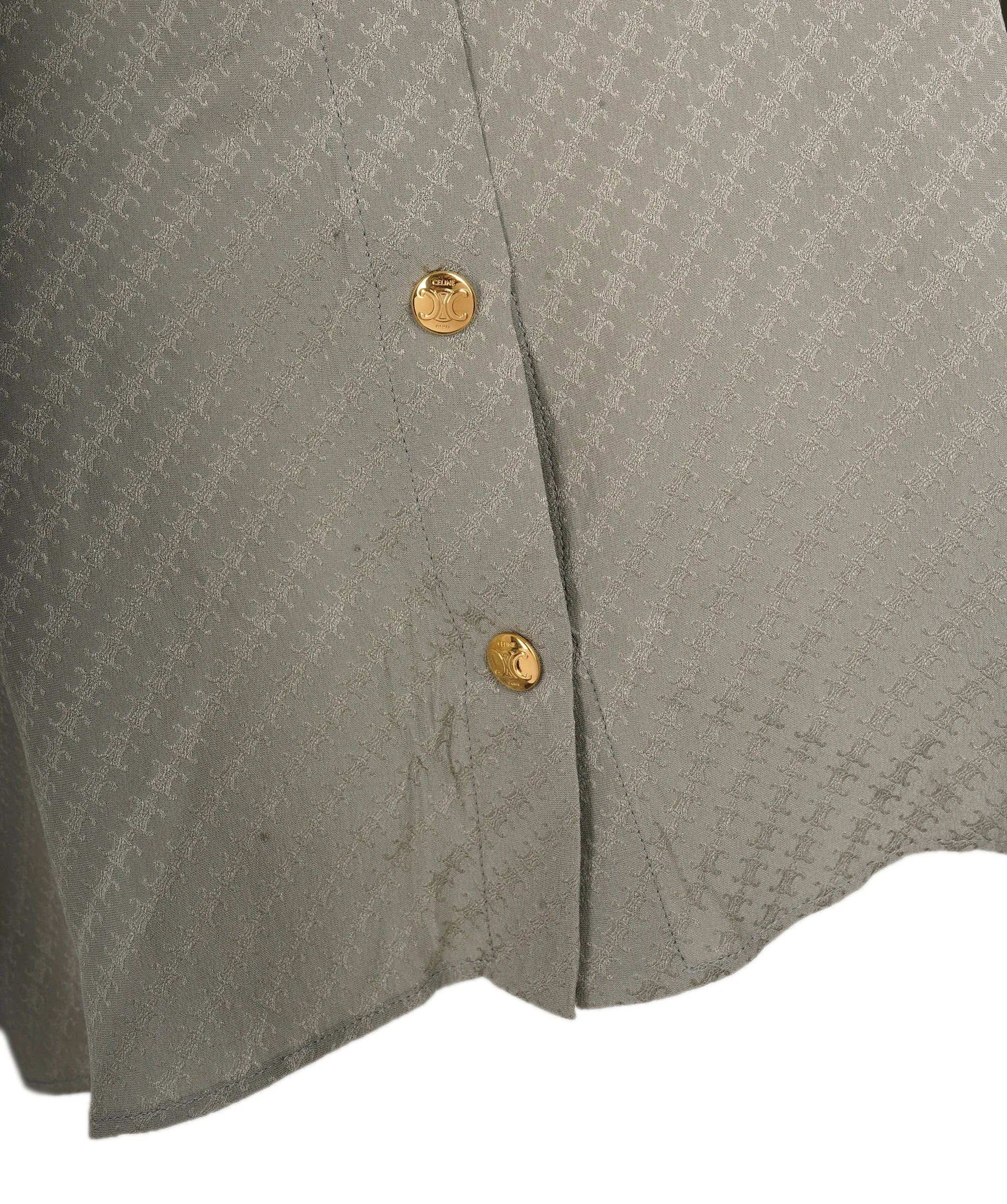 Celine Triomphe grey blouse ALC0368