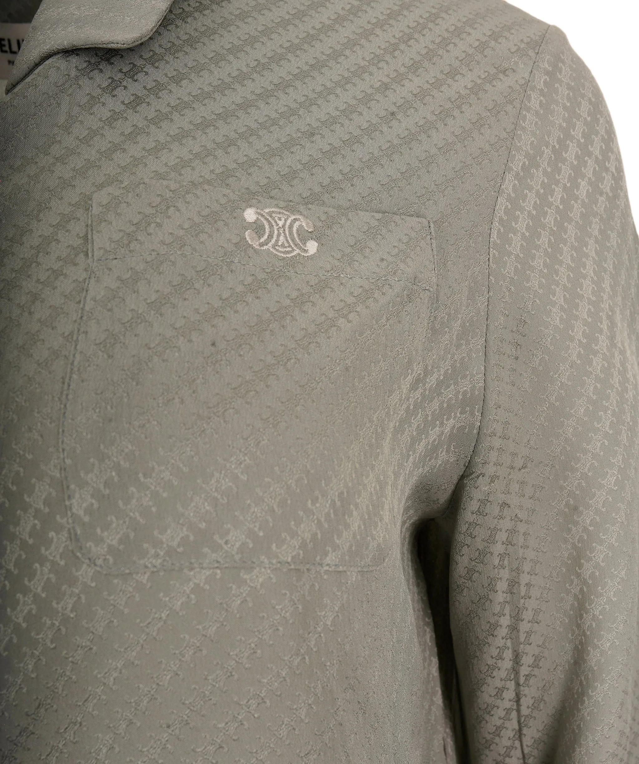 Celine Triomphe grey blouse ALC0368