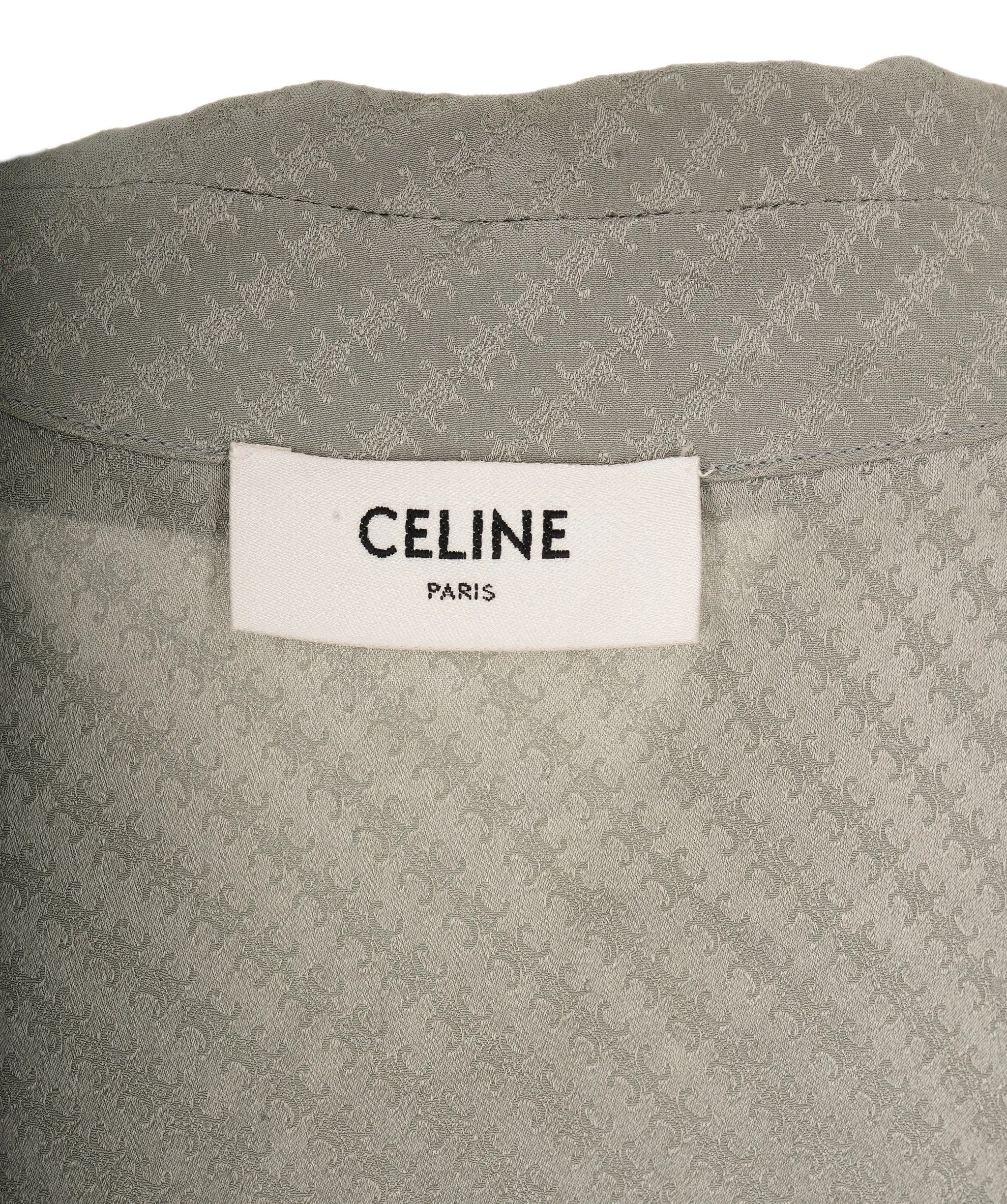 Celine Triomphe grey blouse ALC0368