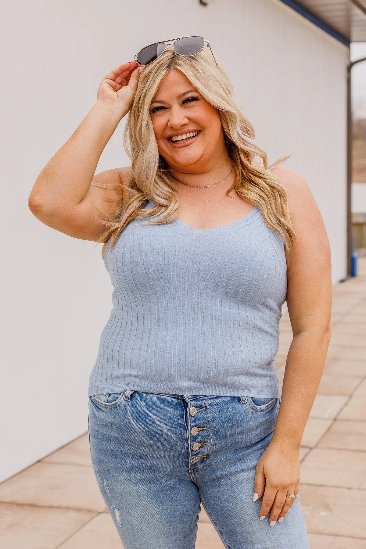 Dreaming Of This Ribbed Tank Top- Periwinkle