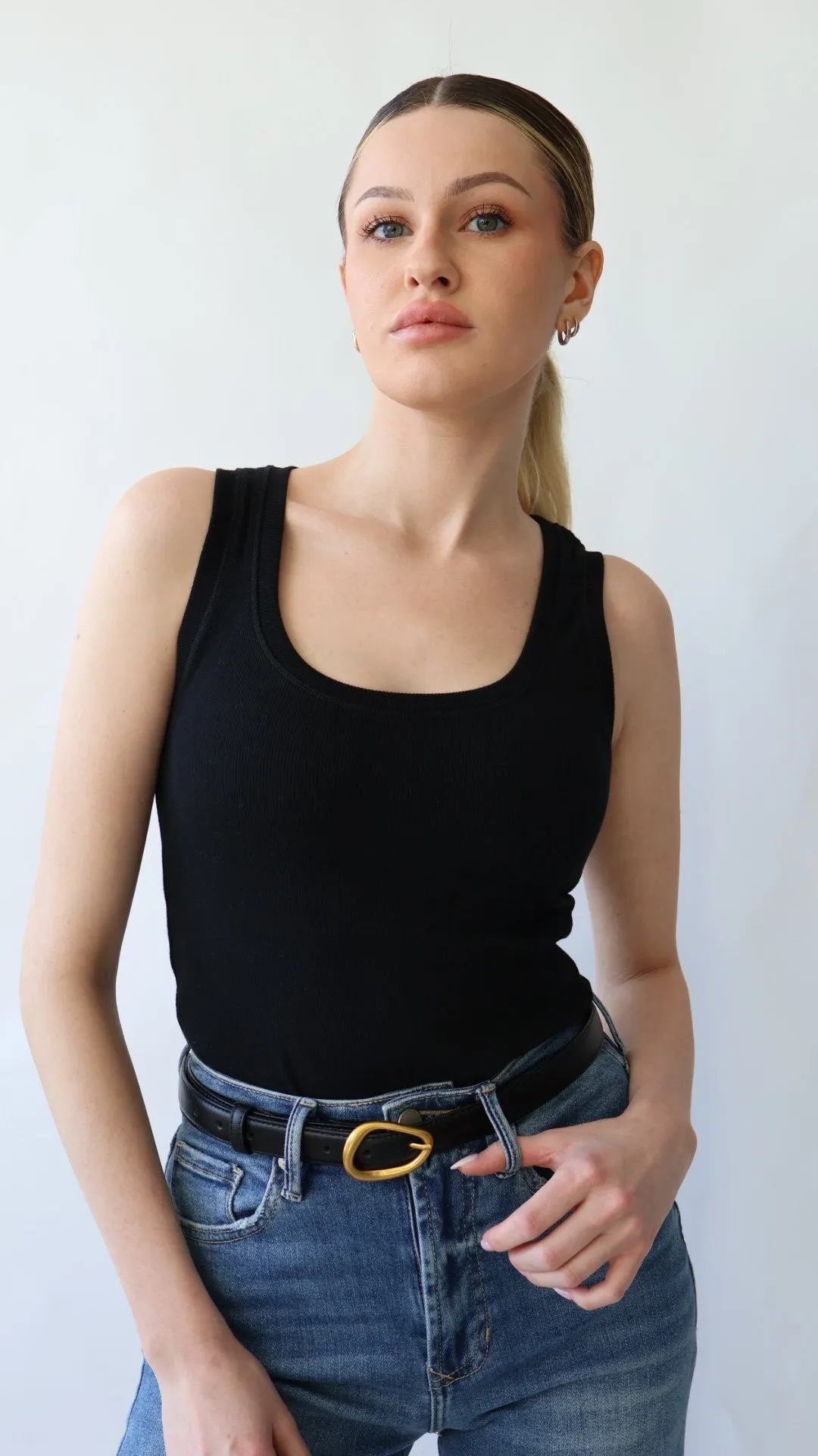 Essential Ribbed Cotton Tank Top