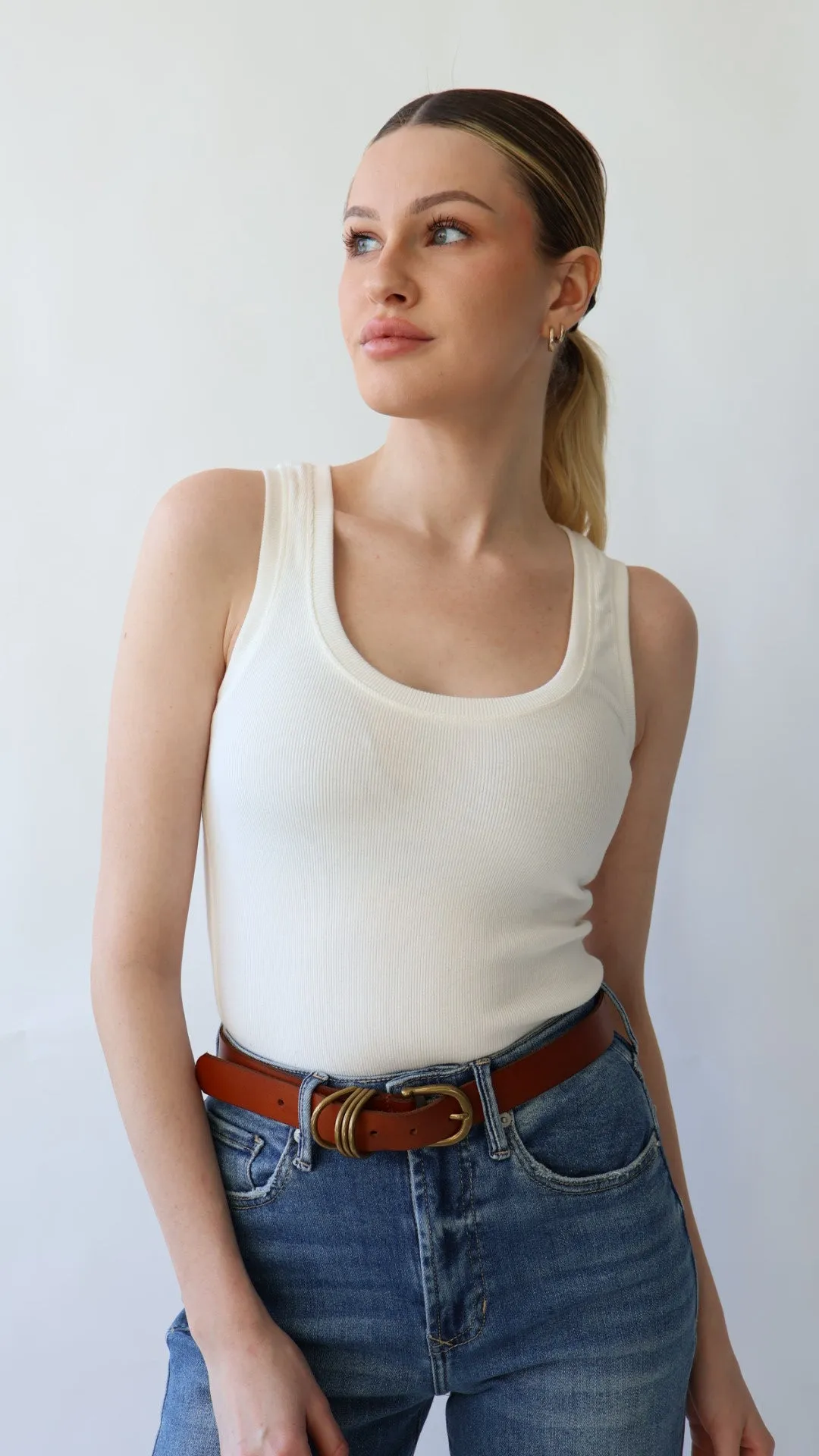 Essential Ribbed Cotton Tank Top