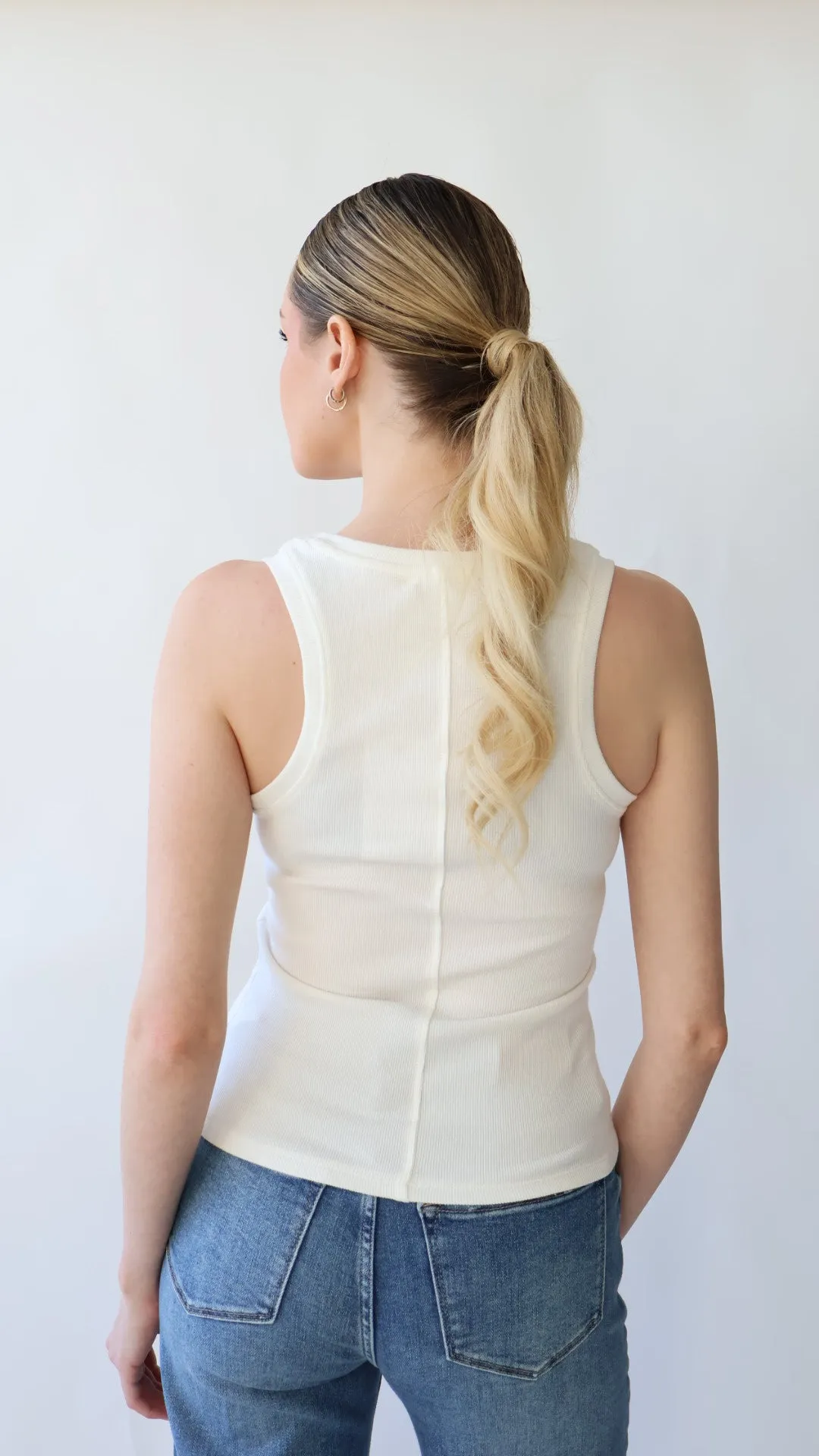 Essential Ribbed Cotton Tank Top