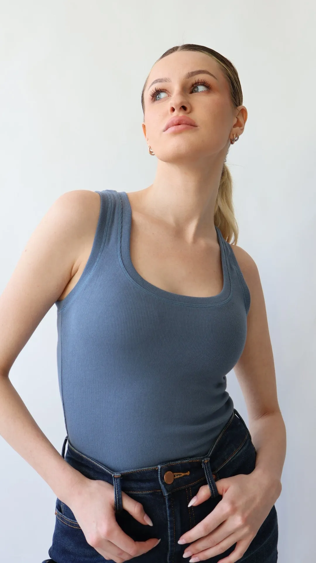 Essential Ribbed Cotton Tank Top