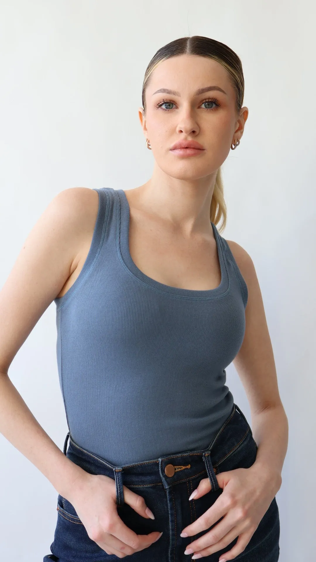 Essential Ribbed Cotton Tank Top