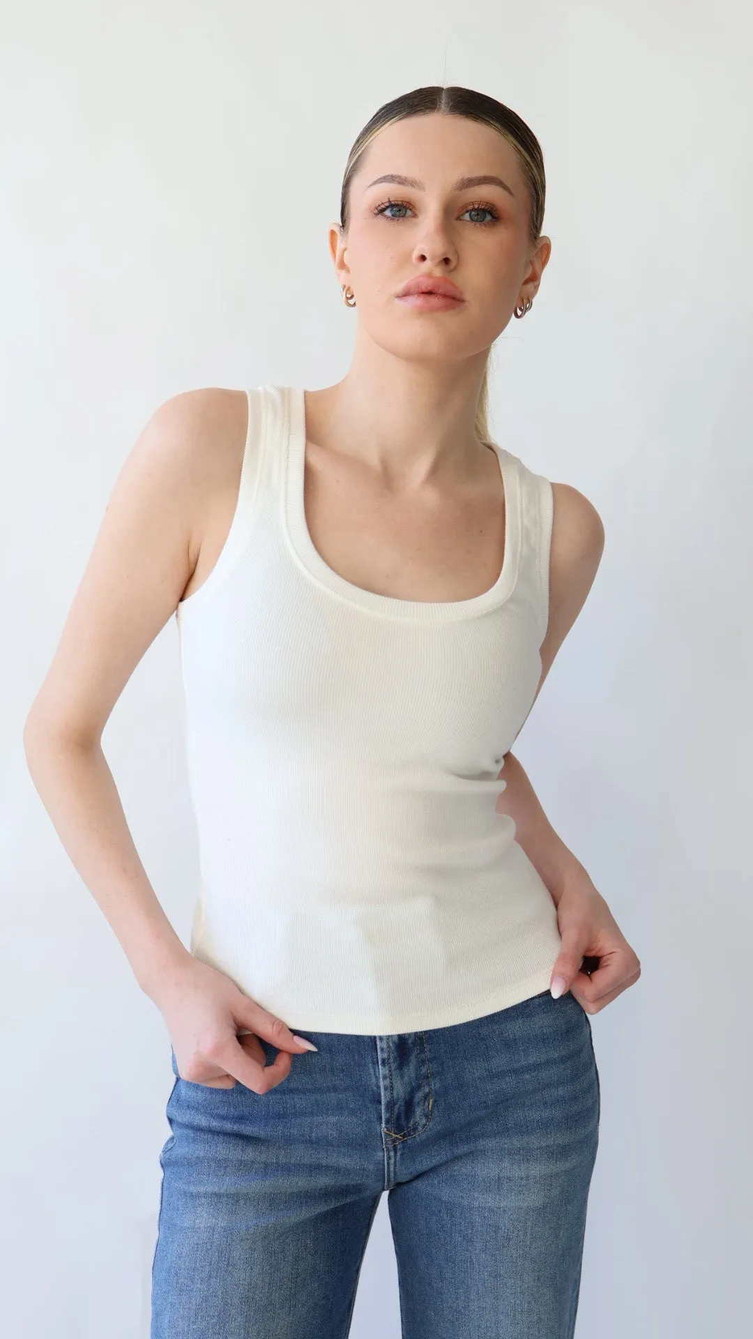 Essential Ribbed Cotton Tank Top