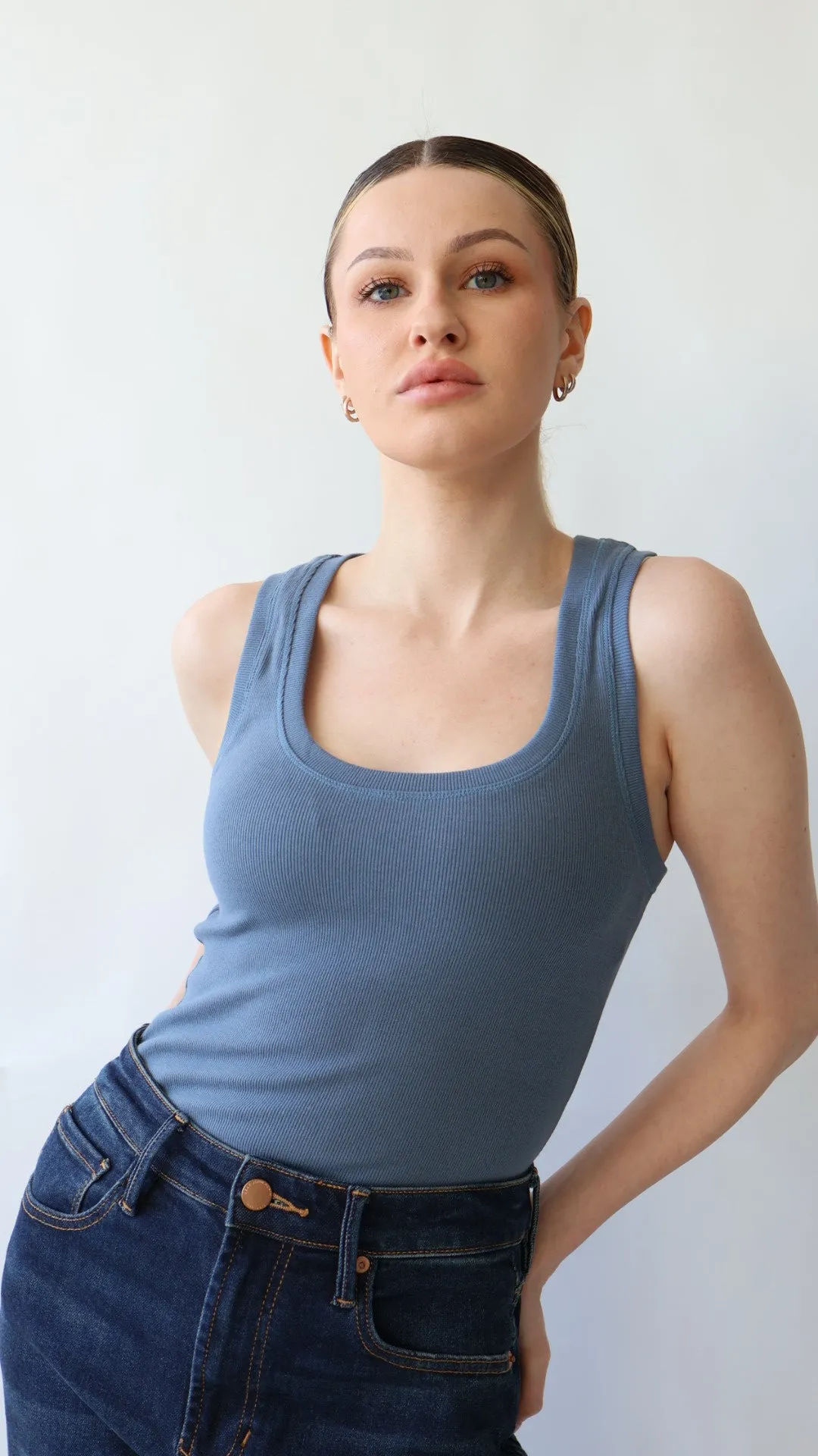 Essential Ribbed Cotton Tank Top