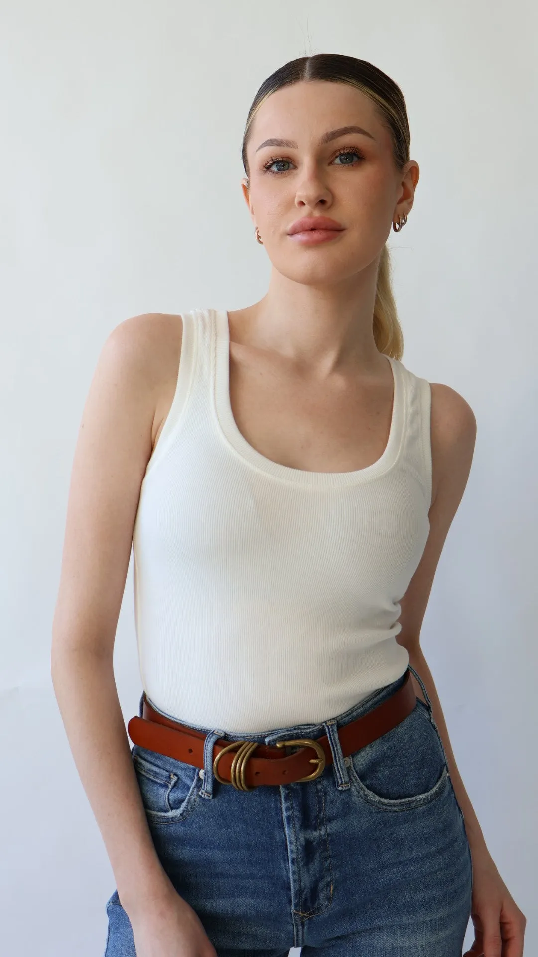 Essential Ribbed Cotton Tank Top