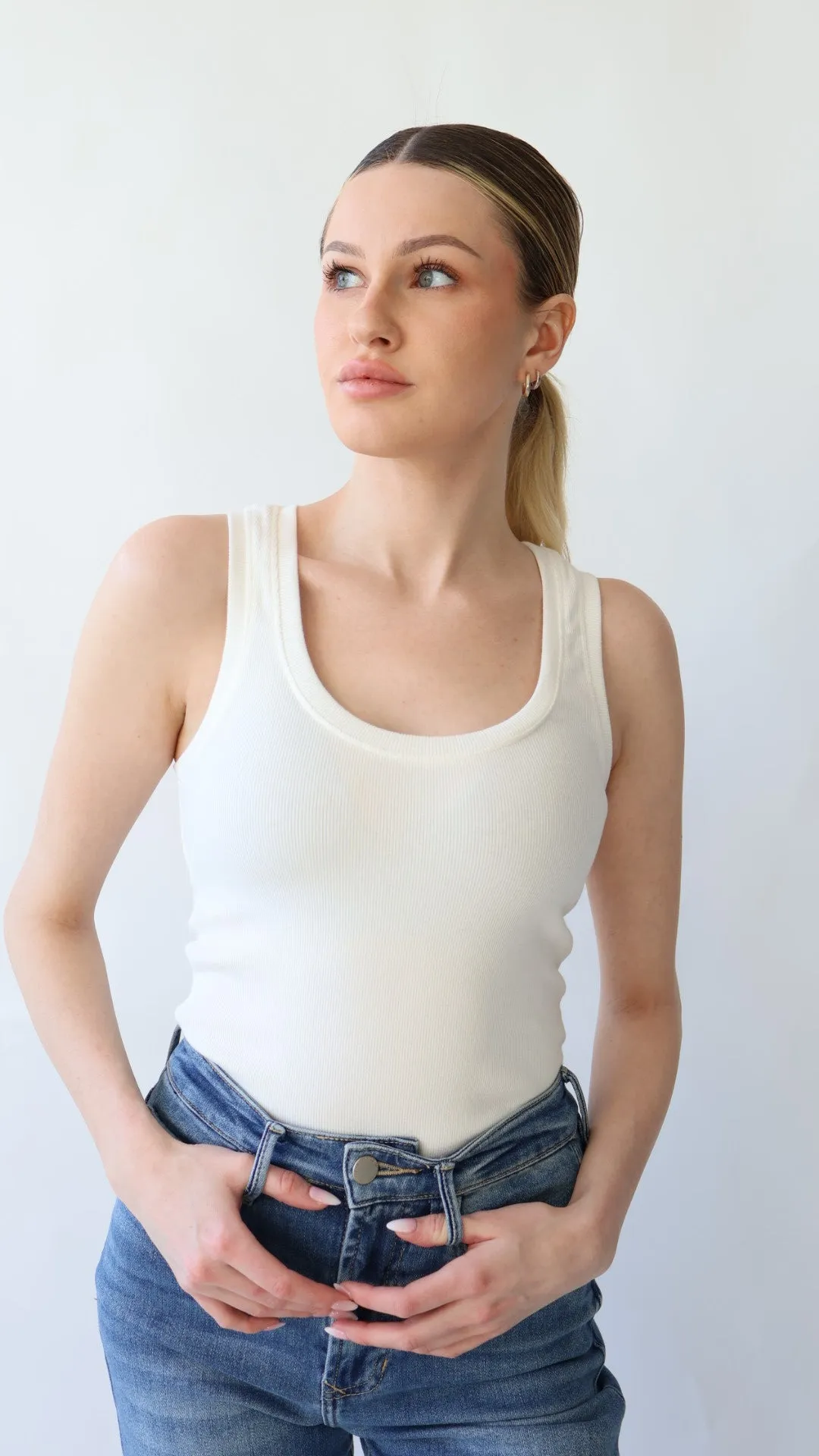 Essential Ribbed Cotton Tank Top
