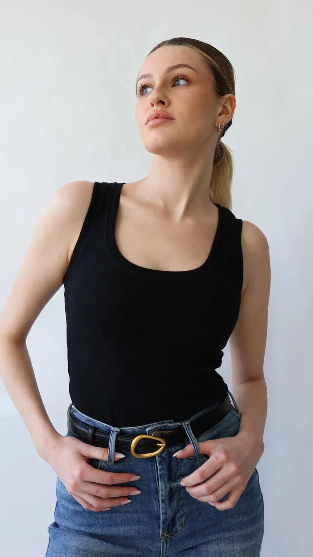 Essential Ribbed Cotton Tank Top