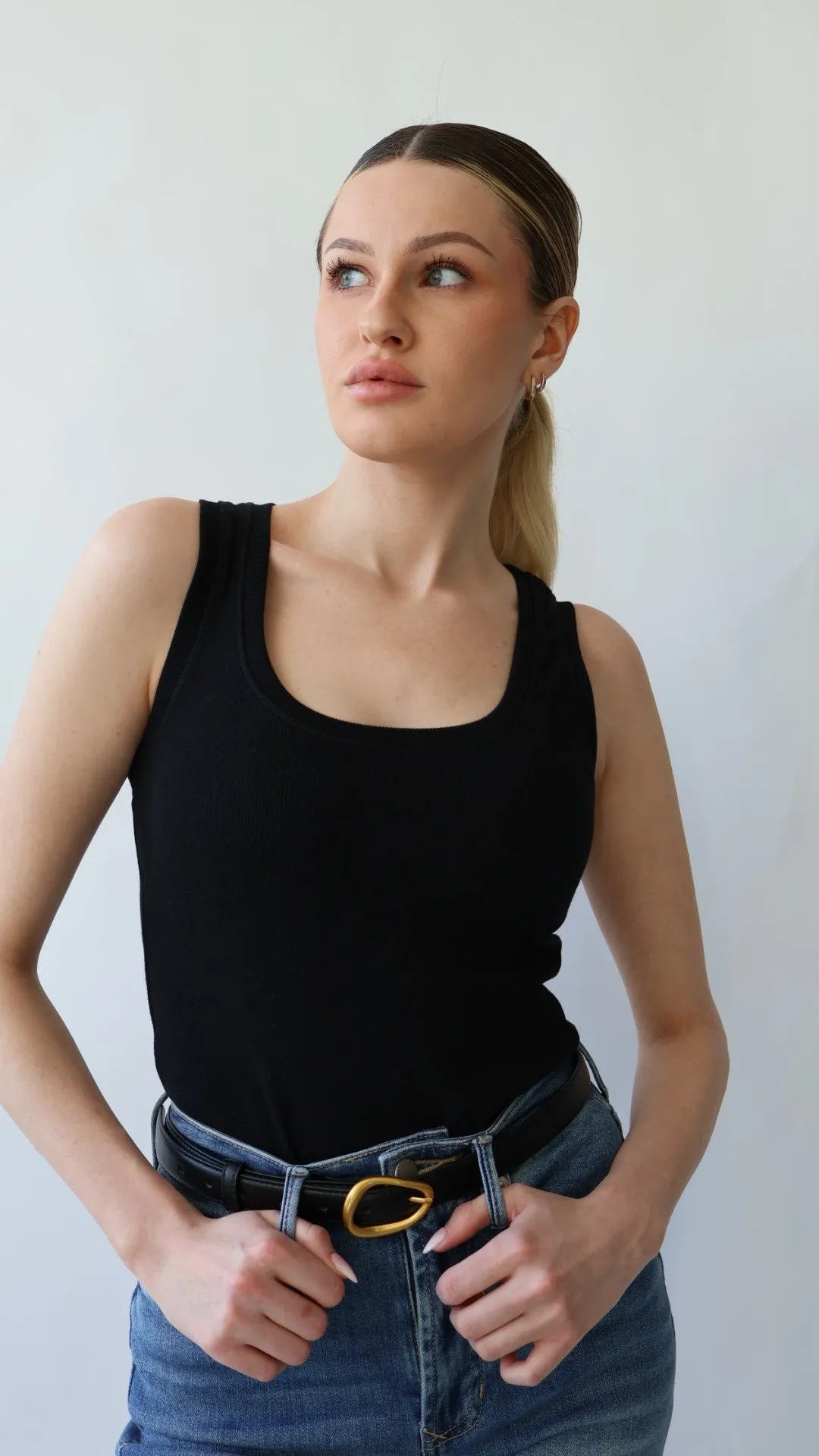 Essential Ribbed Cotton Tank Top