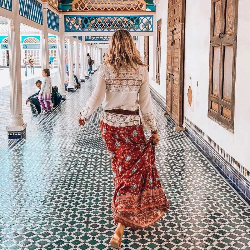 Gyspy High Split Tassel Maxi Skirt