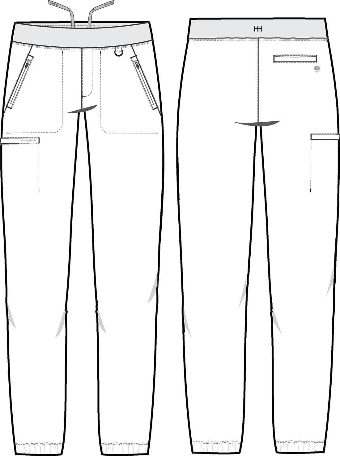 Healing Hands Men's Scrub Jogger Pants Dante with 4 Pockets, 2-Way Stretch, and Durable Fabric 9301