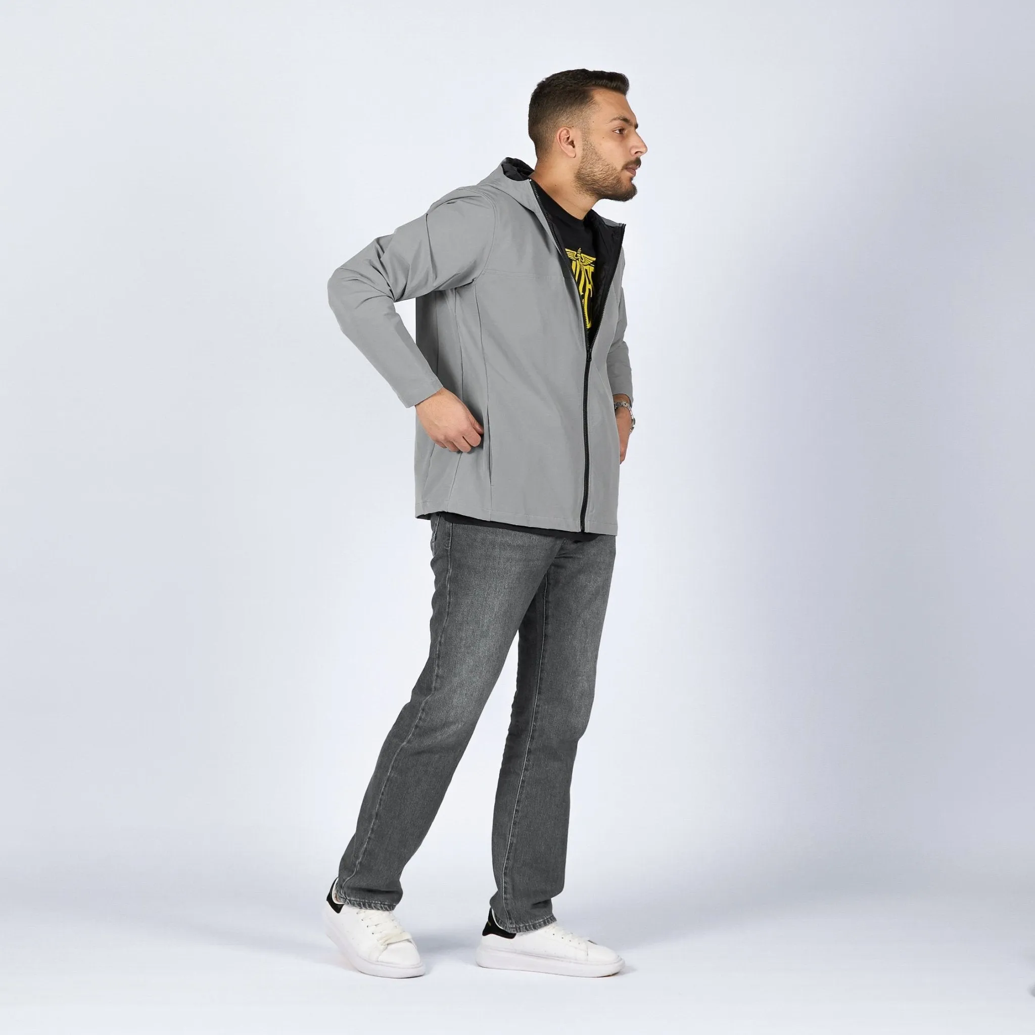 Light Grey | Adult Hooded Winterproof Jacket