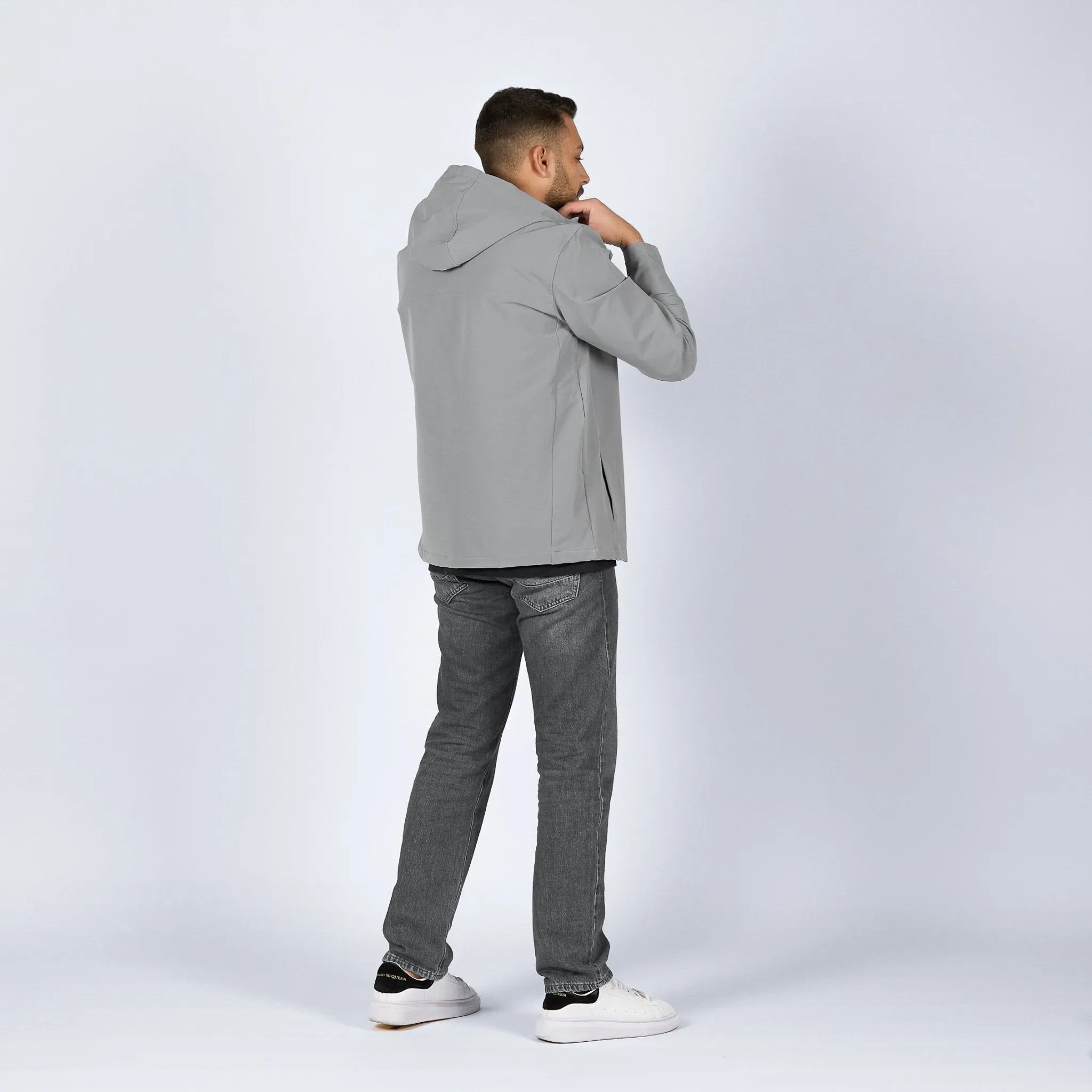 Light Grey | Adult Hooded Winterproof Jacket
