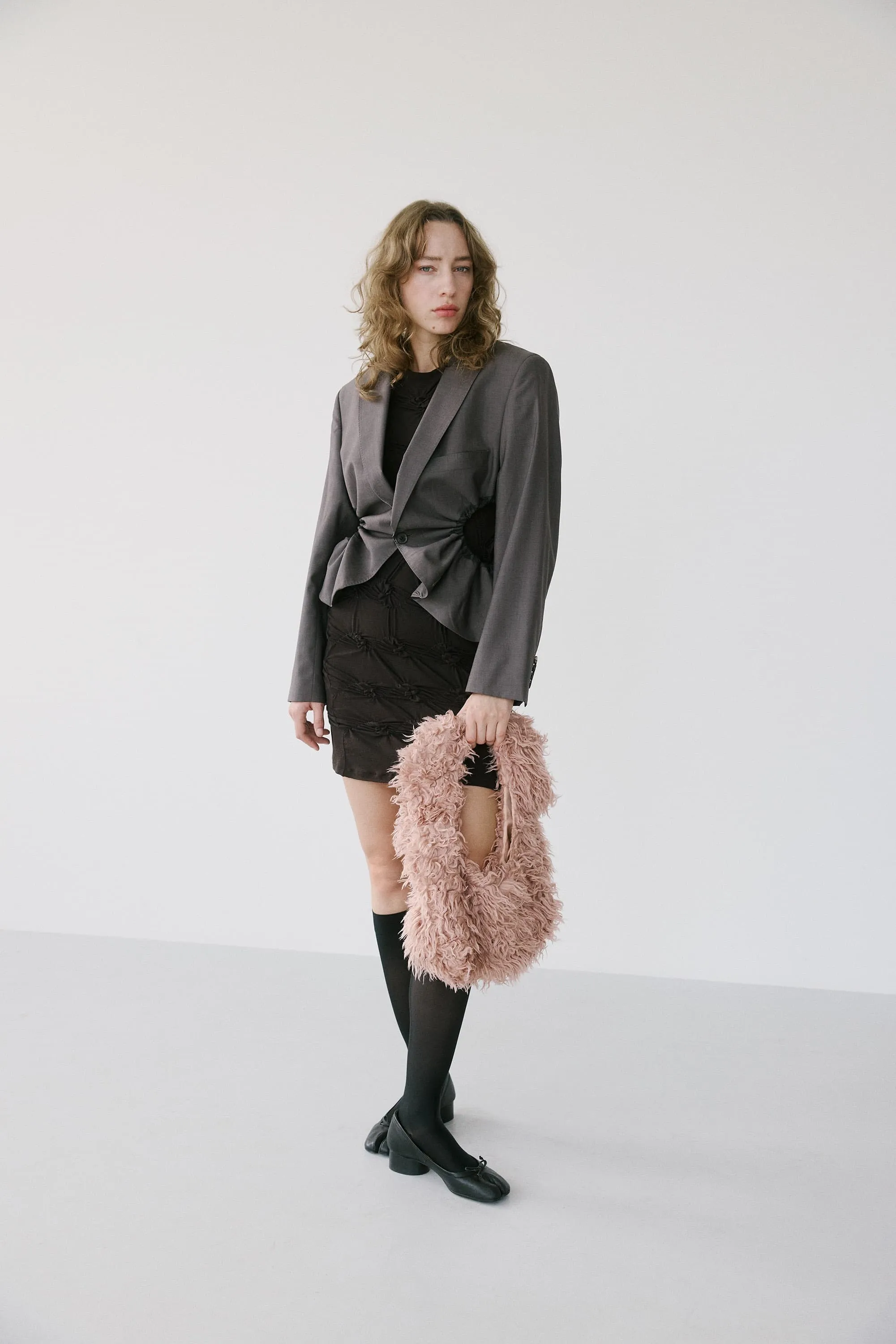 Liz tailored jacket – grey brown