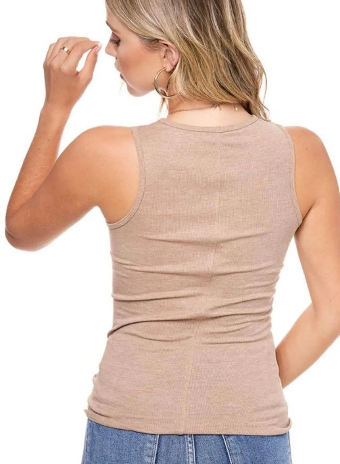 Longhorn Vintage Sand Ribbed Graphic Tank