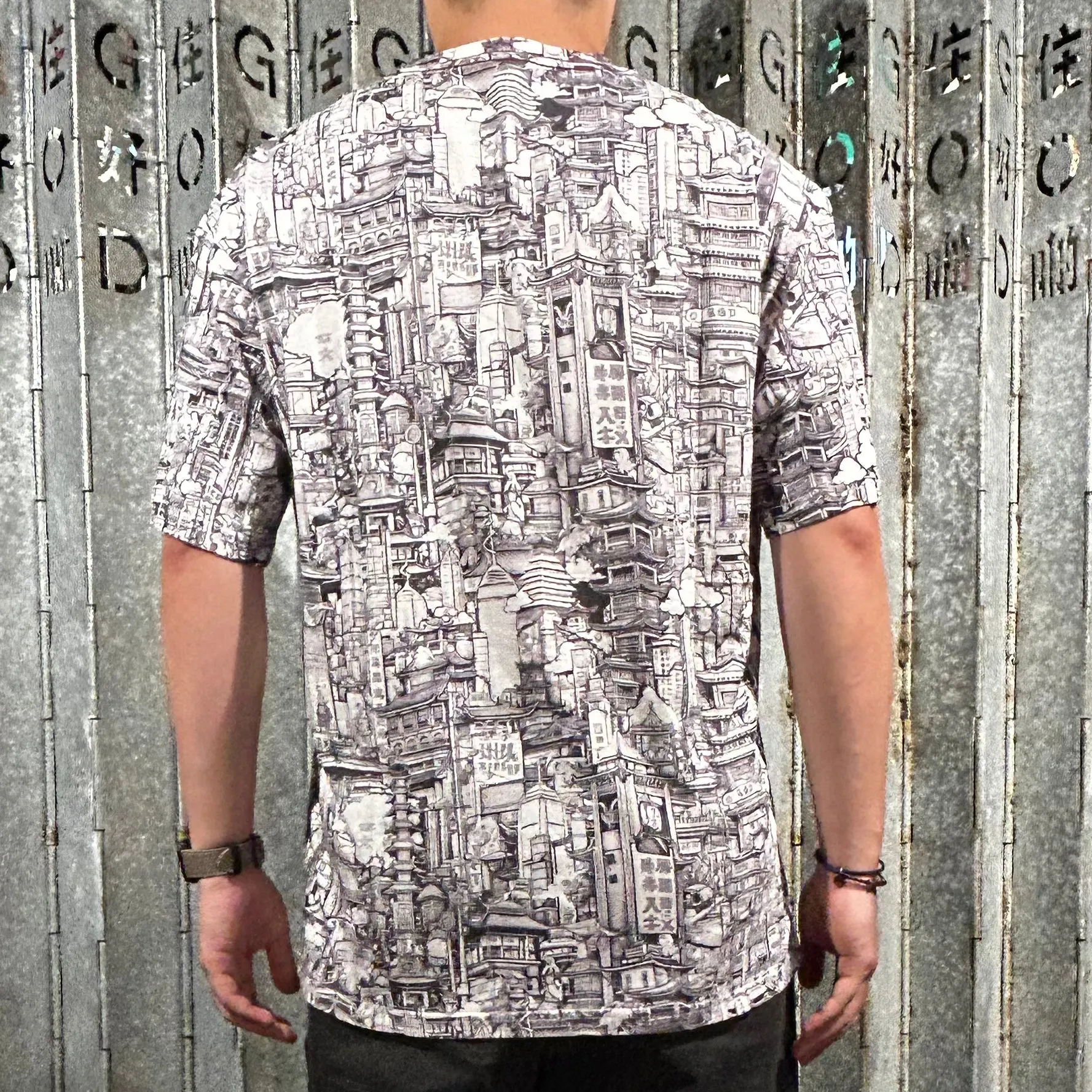 Mid-Kingdom AI Print Oversized T-shirt