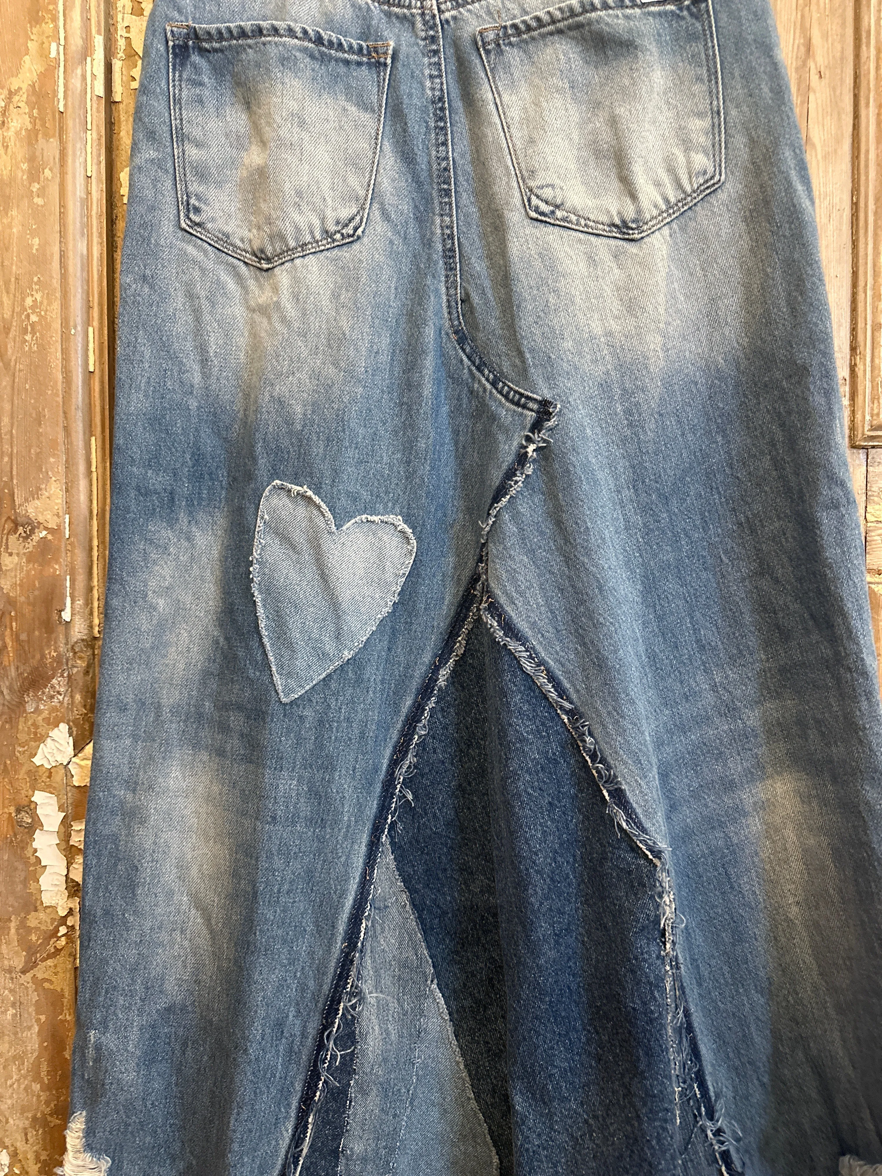 Patches & Hearts Maxi Skirt