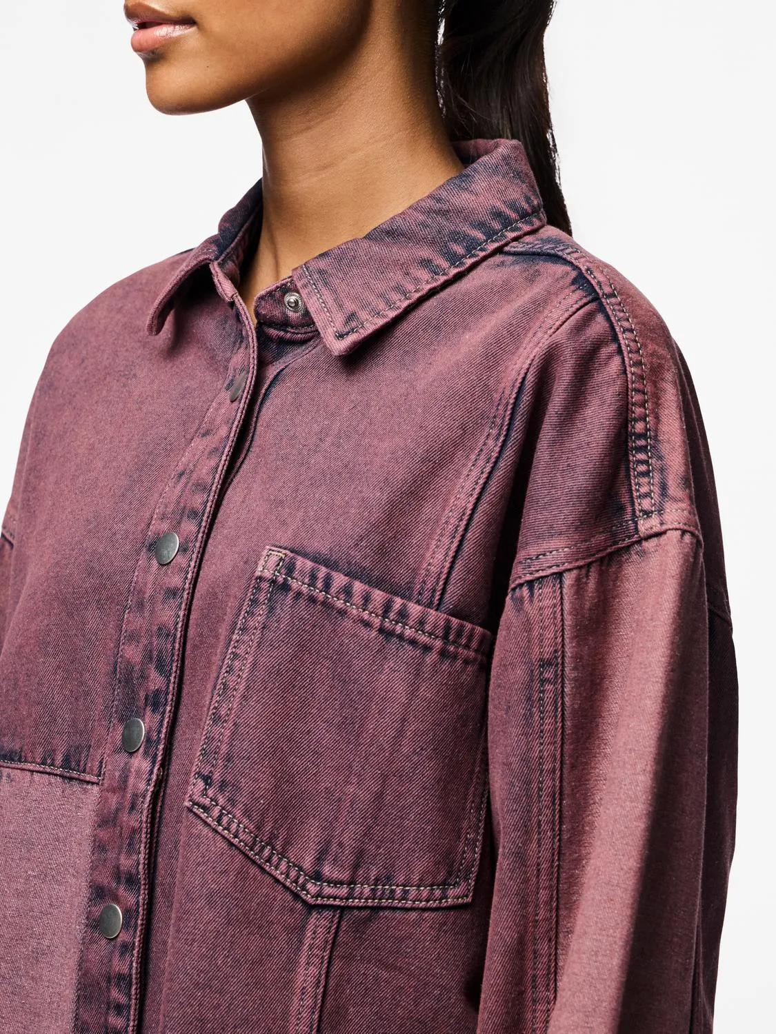 PCDRIA Denim Shirt - Tawny Port