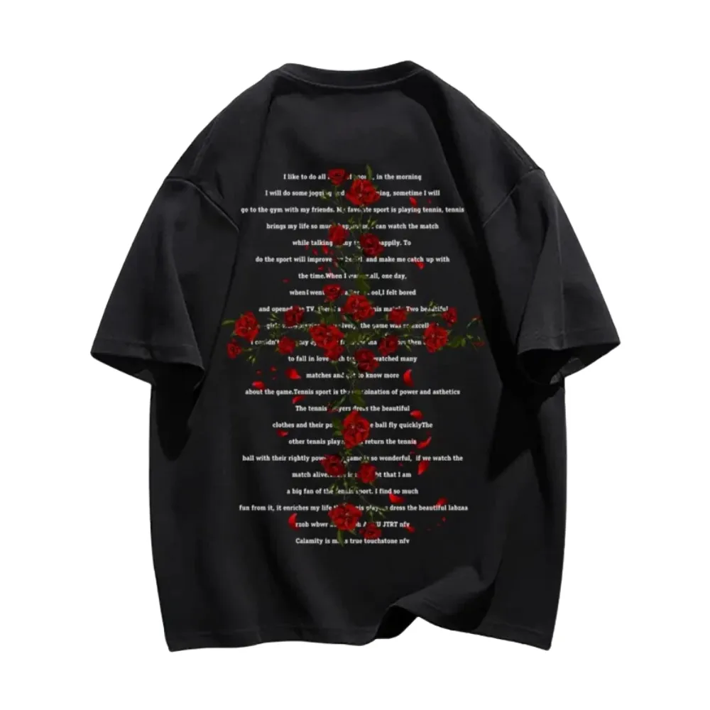 “Rose Cross Print” T-shirt