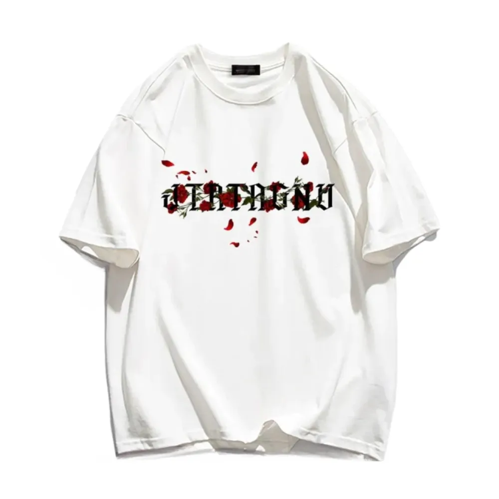 “Rose Cross Print” T-shirt