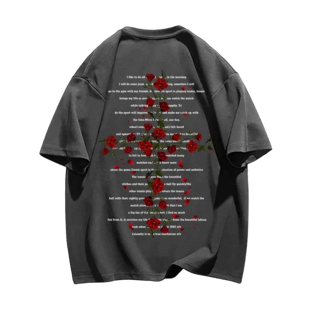 “Rose Cross Print” T-shirt
