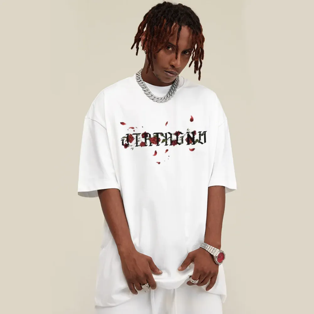 “Rose Cross Print” T-shirt