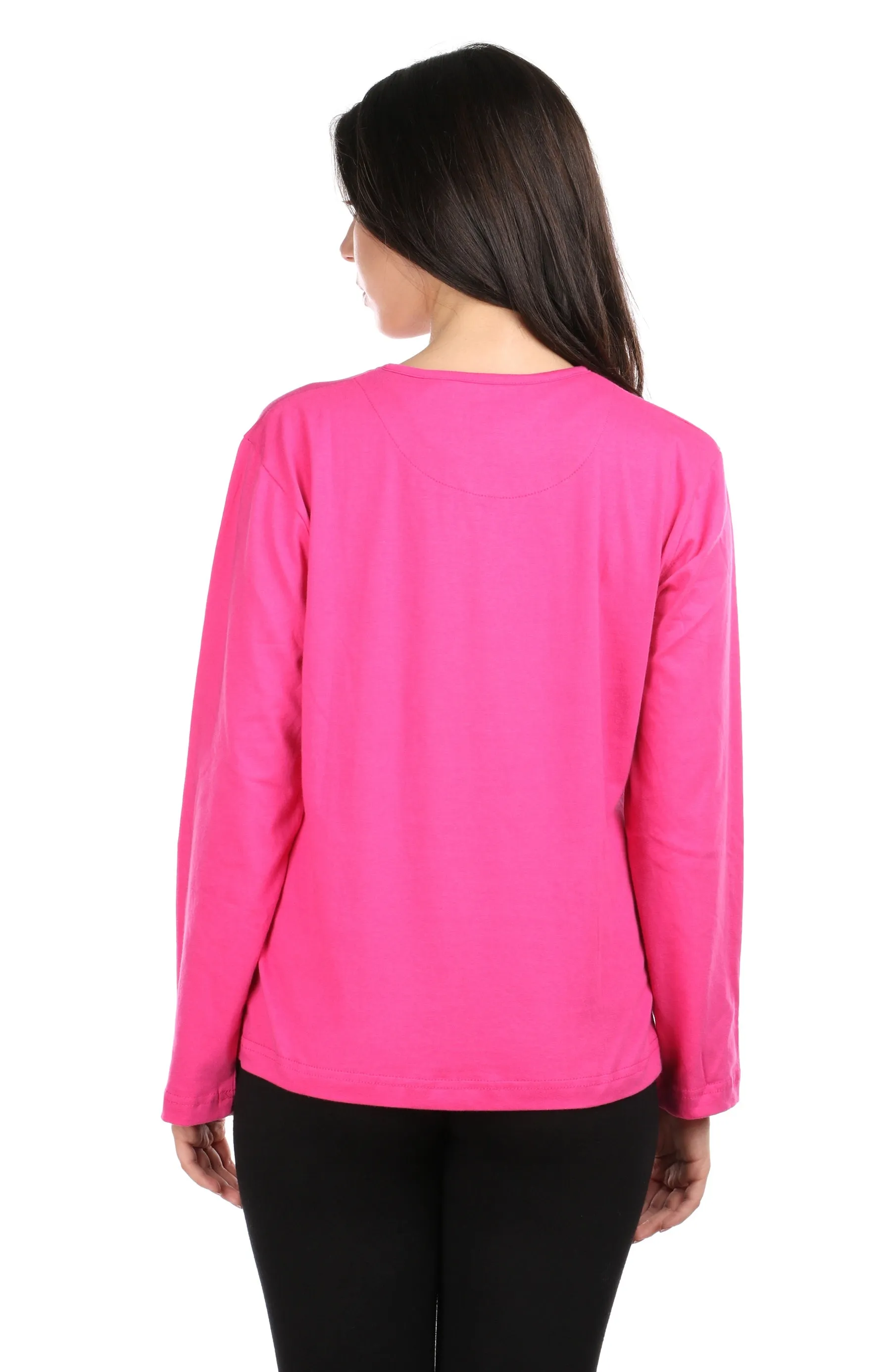 Semantic Women's Cotton T-Shirt - Happiness Printed (Loose Fit)