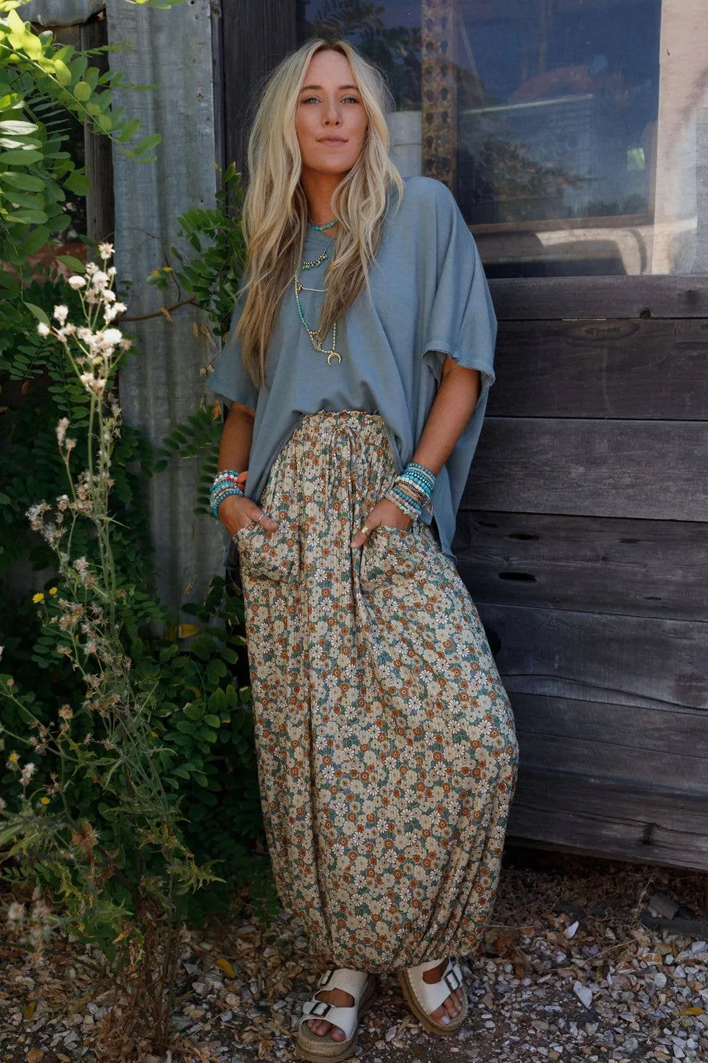 Solstice Song Cinched Skirt - Khaki