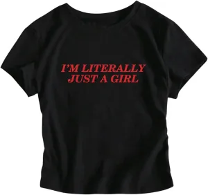 SOLY HUX Women's Baby Tees for Women Y2K Graphic Tops Letter Print Short Sleeve Crop Tops 90s T-Shirt Vintage Outfit