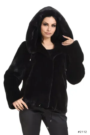 Sportive hooded  jacket