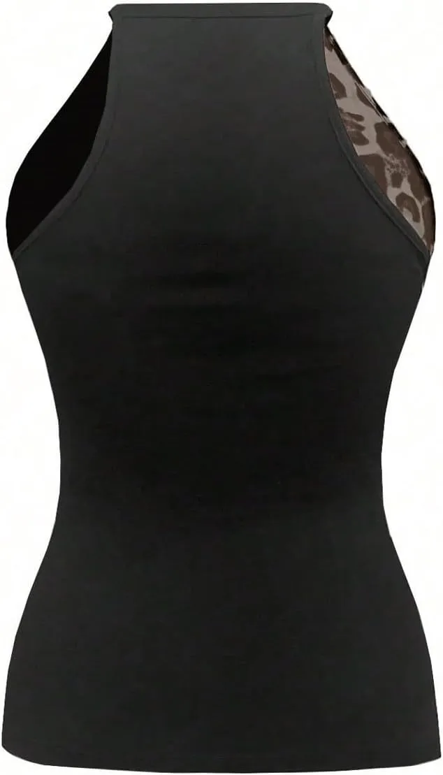 SweatyRocks Women's Ruched Cut Out Criss Cross Wrap Halter Top Sleeveless Cami Tank Top