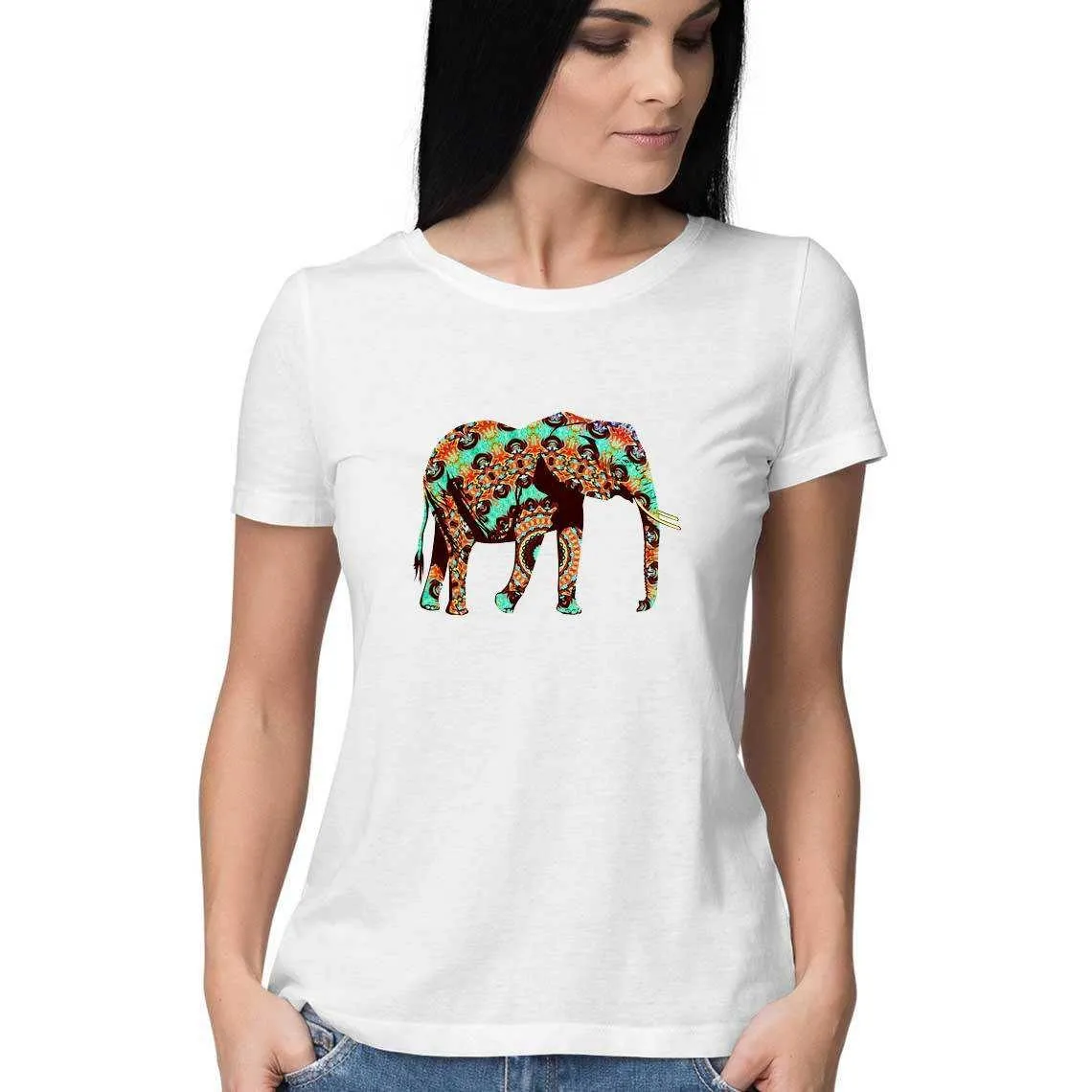 The Elephant who went on a Psychedelic Safari Women's Graphic T-Shirt