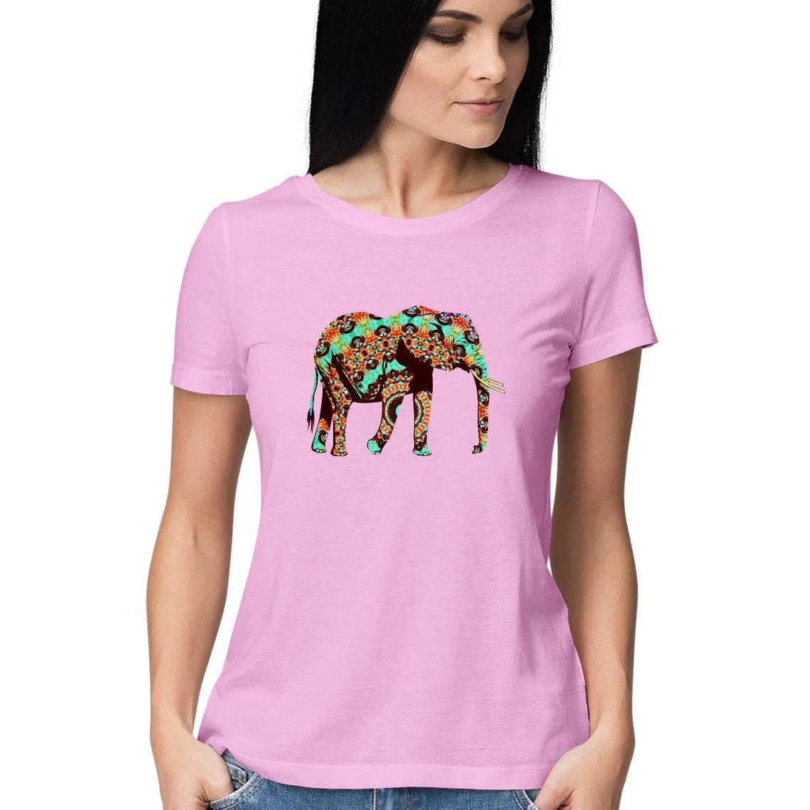 The Elephant who went on a Psychedelic Safari Women's Graphic T-Shirt