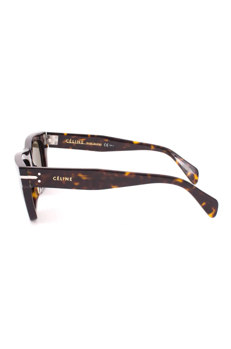 TORTOISESHELL SQUARE SUNGLASSES
