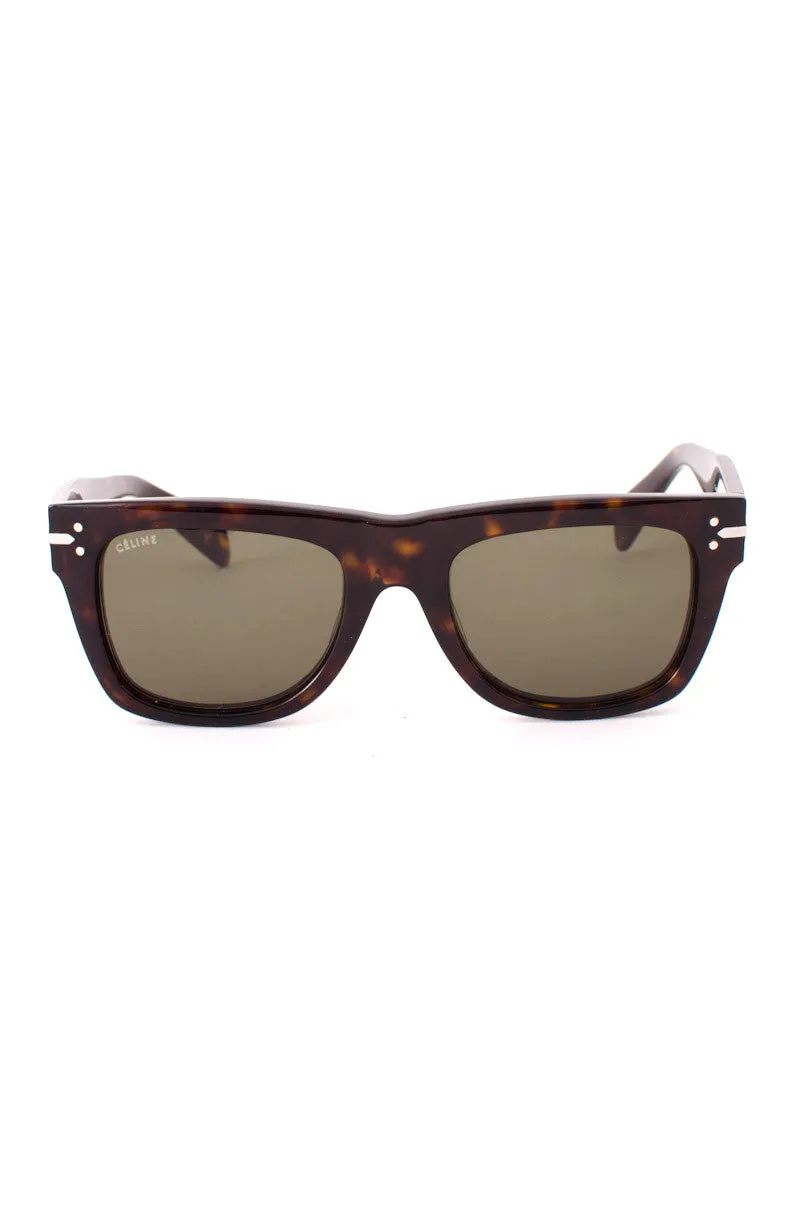 TORTOISESHELL SQUARE SUNGLASSES