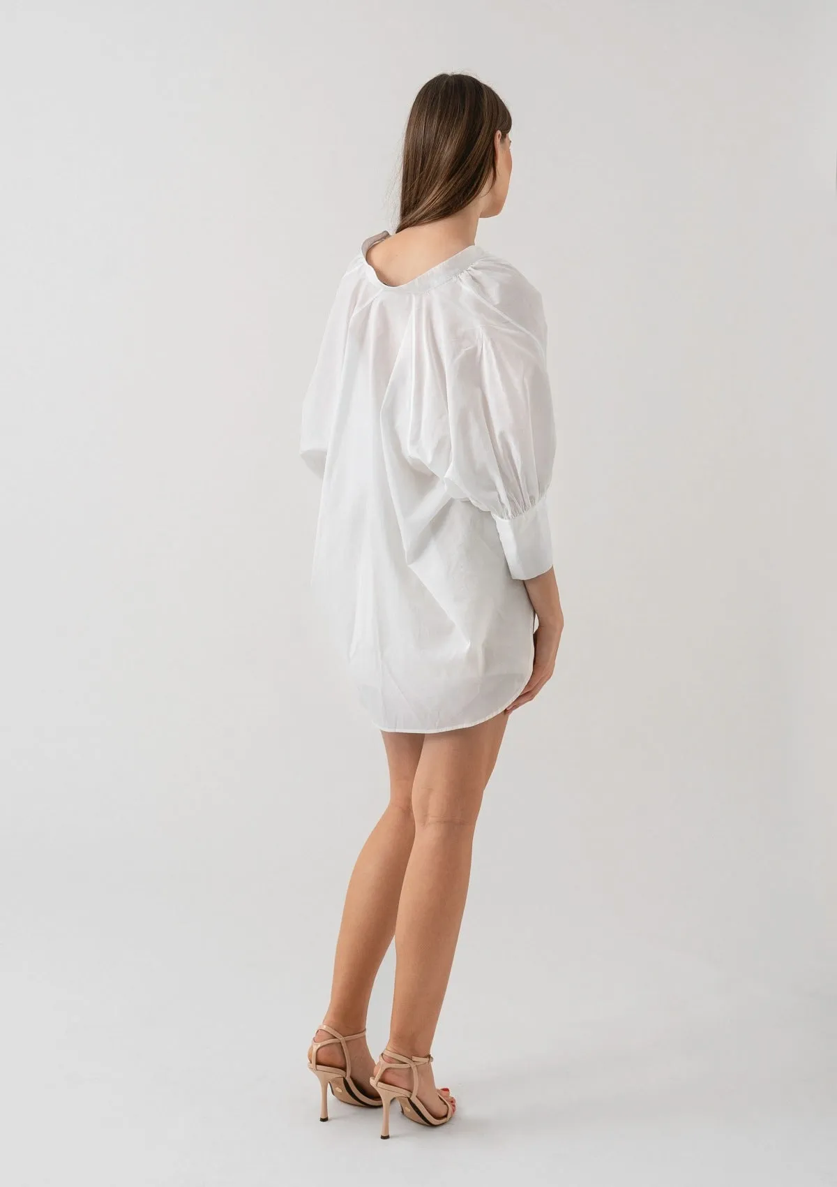 WHITE COTTON LOOSE SHIRT