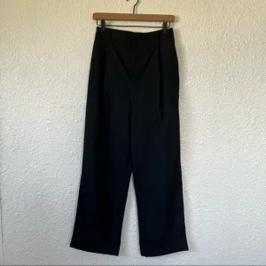 Zara new with tags navy wide leg pleated trousers